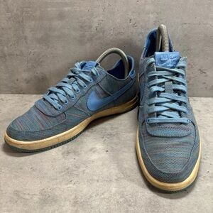 Nike Air Force 1 Light Flyknit Blue Textile‎ Sneakers Men's Size 7 Shoes